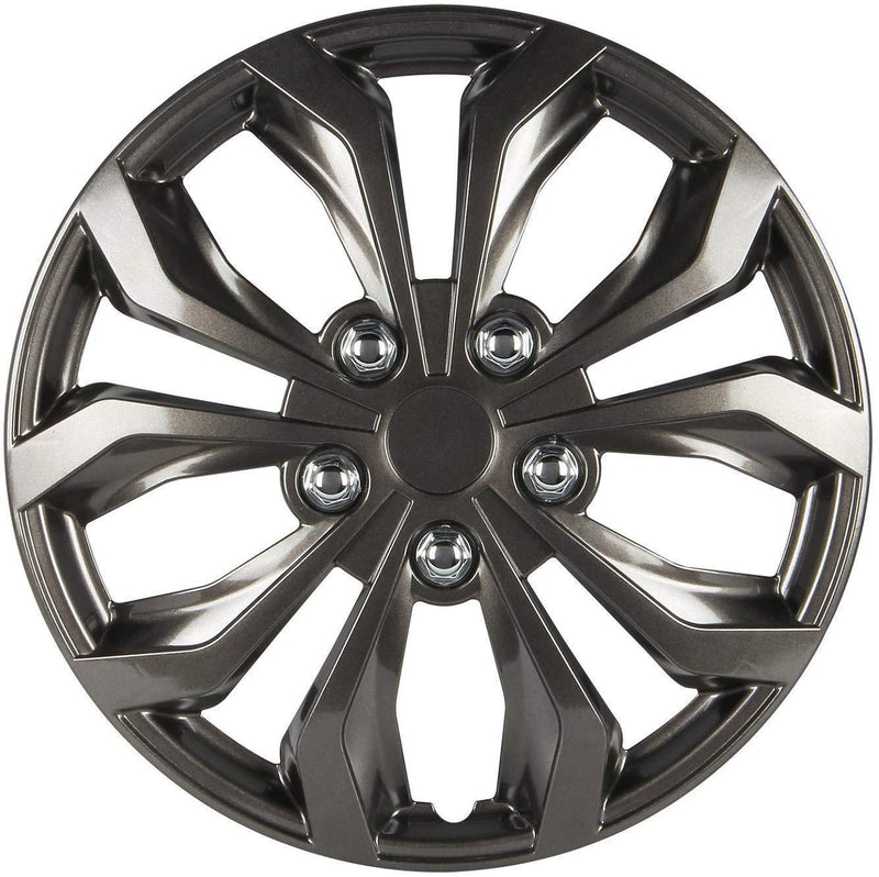 Pilot Automotive WH555-16GM-B Universal Fit Spyder Wheel Cover [Set of 4]