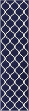 Maples Rugs Rebecca 2'6 x 10' Non Skid Hallway Carpet Entry Rugs Runners for Kitchen and Entryway, Grey/White