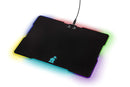 Moat Mouse Pad with LED Lighting Effects - Large Speed Surface with Backlit Perimeter and Logo for Gaming - Hard Mouse Mat Optimized for All Computer Mouse Sensitivity and Sensors