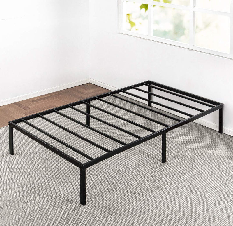 Best Price Mattress Queen Bed Frame - 14 Inch Metal Platform Beds w/ Heavy Duty Steel Slat Mattress Foundation (No Box Spring Needed), Black