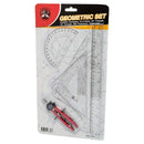 Protractor and Compass for Geometry for Kids with Rulers and Two Set Squares