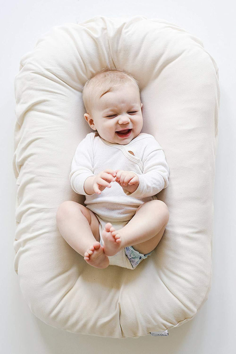 Snuggle Me Wool | Patented Sensory Lounger for Baby | Organic Cotton, Virgin lamb's Wool Fill