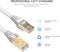 Cat7 Ethernet Patch Cable 50 ft White, Lovicool Ultra Fast 10 Gigabit Triple Shielded Ethernet Networking Wire Ethernet Cords with Gold Plated Head RJ45 Connector 15M