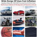 Portable AIR Compressor Tire Inflator WindGallop Car Air Pump with Digital Preset Pressure Gauge Auto Shut Off DC 12V Extra Nozzle LED Light For Car Tyre Basketball Motorcycle Bicycle Pool Toys