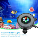 DXCEL LED Aquarium Air Bubble Light Fish Tank Air Curtain Bubble Stone Disk with 6 Color Changing LEDs