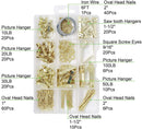 T.K.Excellent Brass Plated Picture Hangers Assortment Kit,233 Pieces