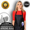CHEFLUX [12pk] Premium Professional Red Restaurant Aprons with 2 Large Pockets [Bulk] Chef Cooking Bib Apron for Kitchen Waitress [Unisex] Men Women [53 g Lightweight] BBQ Painting Stylist Artist