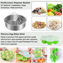 MIBOTE 14 Pcs Accessories Set Compatible with Instant Pot 5,6,8 Qt - Steamer Baskets, Springform Pan, Egg Steamer Rack, Egg Bites Mold, Dish Plate Clip, Kitchen Tong, Oven Mitts, Magnetic Cheat Sheets