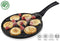 Gourmia GPA9540 Smiley Face Pancake Pan – Fun 7 Emoji Mini Pancake and Flapjack Maker – Die Cast Aluminum, Double Layer Nonstick Coating – Cool-to-Touch Handle