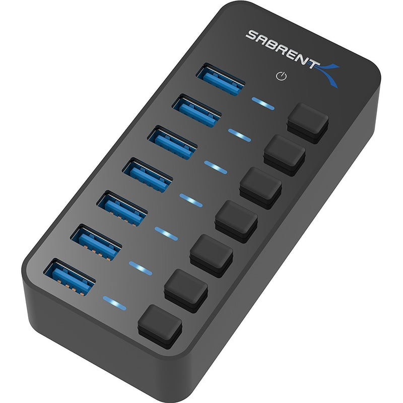 Sabrent 4-Port USB 3.0 Hub with Individual Power Switches and LEDs (HB-UM43)