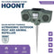 Hoont Solar Powered Motion Activated Ultrasonic with Flashing Strobe Outdoor Animal and Pest Repeller