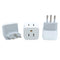 Ceptics CT-9C USA to Most of Europe Travel Adapter Plug - Type C (3 Pack) - Dual Inputs - Ultra Compact (Does Not Convert Voltage)