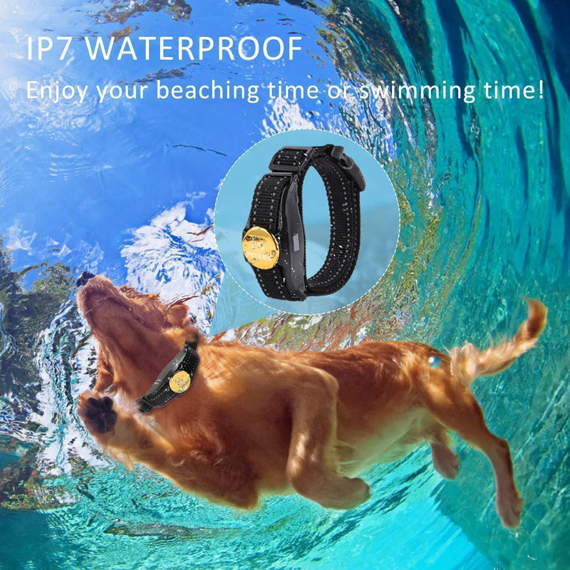 Peteme Dog Training Collar Rechargeable with Beep/Vibra/Electric Shock ，100% Waterproof Training Collar, Up to 1200Ft Remote Shock Electric Collar
