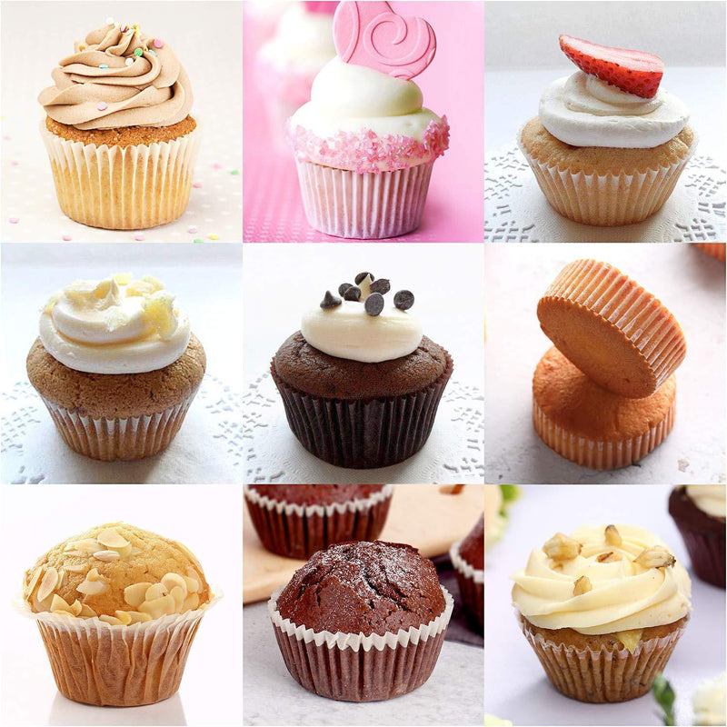 1000PCS White Cupcake Liners, Paper Baking Cups for Cooking Eggs, Meat Dishes Cupcakes, Breads by Awpeye