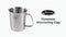 Measuring Cup, [Upgraded, 3 Measurement Scales, Including Cup Scale, ML Scale, Ounce Scale], Newness Stainless Steel Measuring Cup with Marking with Handle, 64 Ounces (2.0 Liter, 8 Cup)