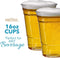 200 Clear Plastic Cups | 16 oz Plastic Cups | Clear Disposable Cups | PET Cups | Plastic Water Cups | Plastic Beer Cups | Clear Plastic Party Cups |Crystal Clear Cups