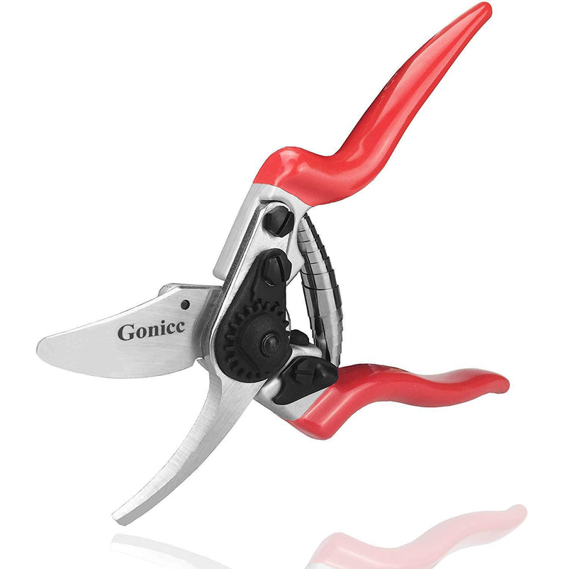 gonicc 8" Professional Premium Titanium Bypass Pruning Shears (GPPS-1003), Hand Pruners, Garden Clippers.