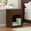 Ameriwood Home Core Nightstand, Black Oak