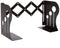 Office Square Decorative Metal Bookends - Heavy Duty & Adjustable Modern Design with Non-Skid Base