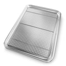 Baking Sheet with Cooling Rack - Aluminum Half Size Cookie Sheet 18 Inch x 13 Inch for Oven Use