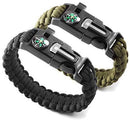 X-Plore Gear Emergency Paracord Bracelets | Set of 2| The Ultimate Tactical Survival Gear| Flint Fire Starter, Whistle, Compass & Scraper | Best Wilderness Survival-Kit for Camping/Fishing & More