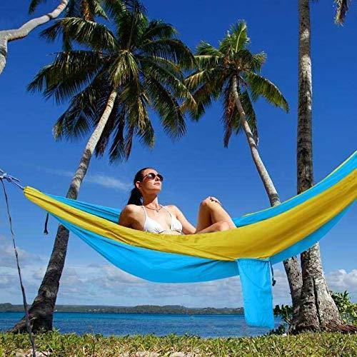 Kootek Camping Hammock Double & Single Portable Hammocks with 2 Tree Straps, Lightweight Nylon Parachute Hammocks for Backpacking, Travel, Beach, Backyard, Patio, Hiking