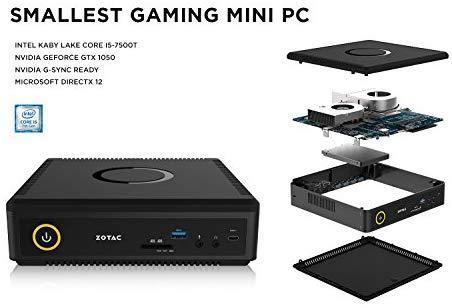 ZOTAC Magnus EC52070D Super Compact Mini PC GeForce RTX 2070, Intel Core i5-8400T 6-core Processor, Killer Networking, 8GB DDR4/128GB SSD/1TB HDD Windows 10 Home 64-bit System, ZBOX-EC52070D-U-W2B