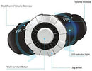FreedConn Bluetooth Motorcycle Helmets Speakers Integrated Modular Flip up Dual Visors Full Face Built-in Bluetooth Mp3 Intercom headset Communication Range 500M (Red, Medium)