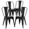 POLY & BARK EM-112-BLK-X4 Trattoria Side Chair in in Black (Set of 4)