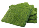 Juvale Synthetic Grass - 4-Pack Artificial Lawn, Fake Grass Patch, Pet Turf Garden, Pets, Outdoor Decor- Non-Slip Turf, Green, 12 x 0.25x 12 inches