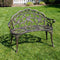 LEAN ON US Belleze Antique Designed Rose Style Outdoor Patio Park Garden Bench Bronze Love Seat Cast Iron Backyard Porch Home Pool