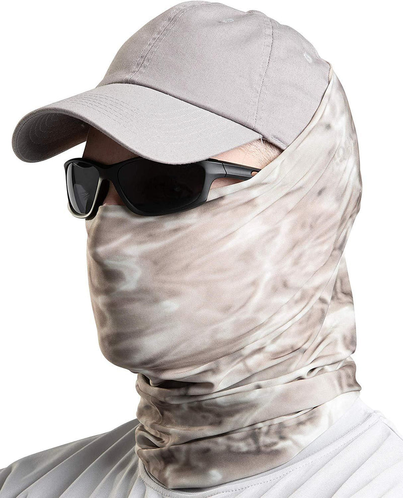 Aqua Design Fishing Hunting Masks Neck Gaiters for Men and Youth: UPF 50+ Sun Mask Protection: Camo Half Face Cover Balaclava Bandana