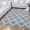 Ottomanson Collection shag Trellis Area Rug, 7'10" x 9'10", Gray - SHG2273-8X10