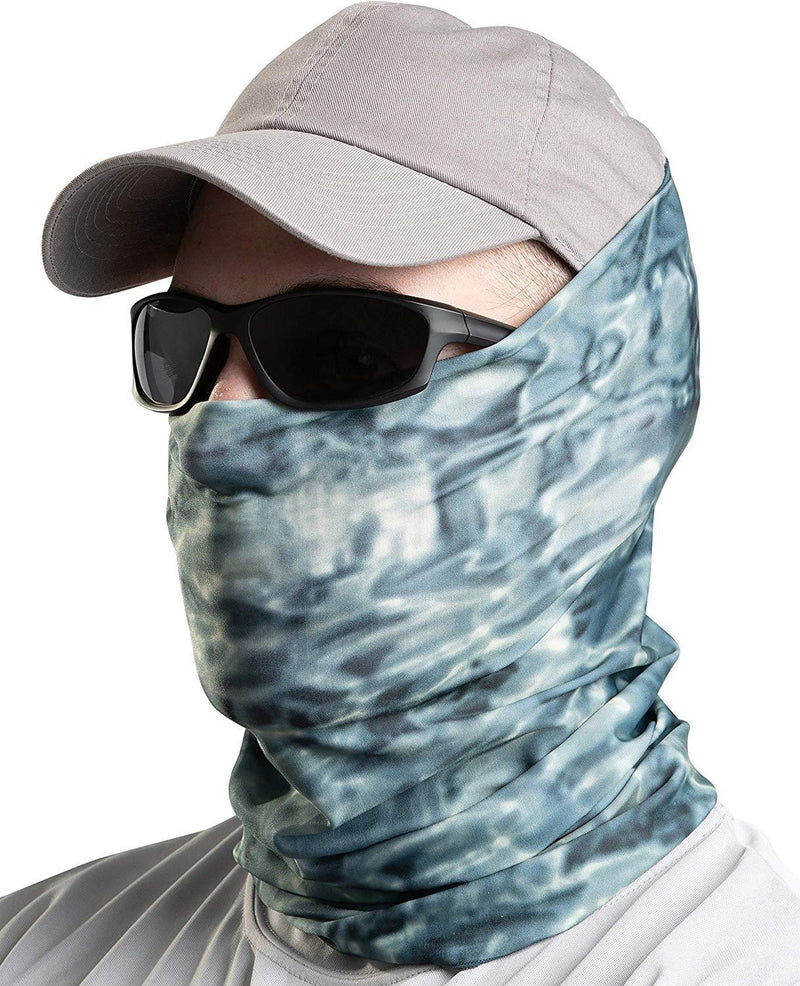 Aqua Design Fishing Hunting Masks Neck Gaiters for Men and Youth: UPF 50+ Sun Mask Protection: Camo Half Face Cover Balaclava Bandana