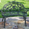 LEAN ON US Belleze Antique Designed Rose Style Outdoor Patio Park Garden Bench Bronze Love Seat Cast Iron Backyard Porch Home Pool