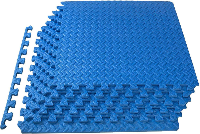ProsourceFit Puzzle Exercise Mat, EVA Foam Interlocking Tiles, Protective Flooring for Gym Equipment and Cushion for Workouts