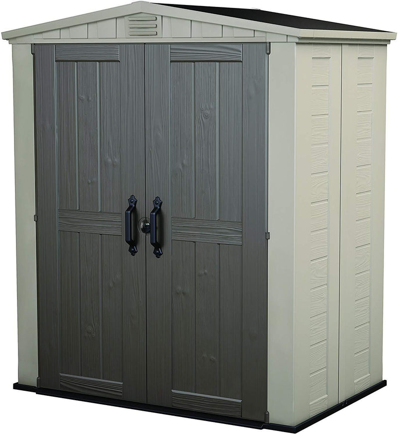 Keter Factor Large 6 x 3 ft. Resin Outdoor Backyard Garden Storage Shed