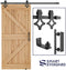 5FT Heavy Duty Sturdy Sliding Barn Door Hardware Kit -Super Smoothly and Quietly - Simple and Easy to Install - Includes Step-by-Step Installation Instruction -Fit 30" Wide Door(Rhombic Shape Hanger)