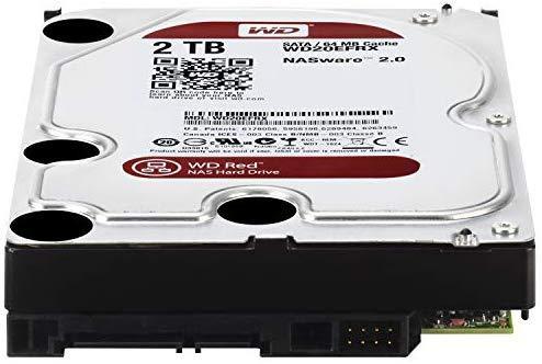 WD Red 2TB NAS Hard Drive - 5400 RPM Class, SATA 6 Gb/s, 64 MB Cache, 3.5" - WD20EFRX