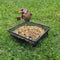 Gray Bunny GB-6889 Ground Bird Feeder Tray for Feeding Birds That Feed Off The Ground ! Durable and Compact Platform Bird Feeder Dish Size 7 x 7 x 2 inches