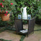 Great Deal Furniture Easton Outdoor Black Wicker Accent Table