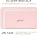 Writing Desk Pad,for Table, YSAGi Anti-Slip Thin Mousepad for Computers,Office Desk Accessories Laptop Waterproof Dual-Sided Desk Protect for Office Decor and Home (Pink, 23.6" x 13.7")