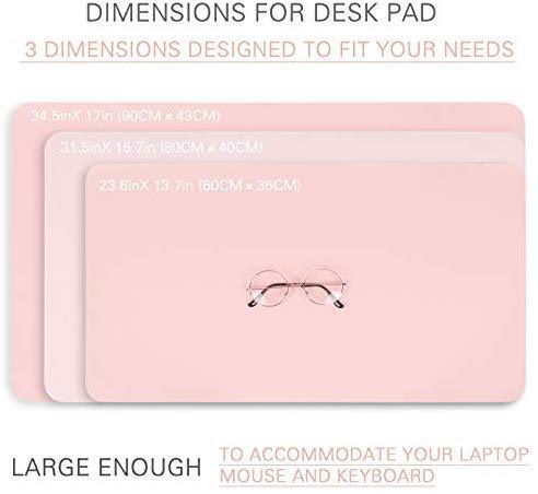 Writing Desk Pad,for Table, YSAGi Anti-Slip Thin Mousepad for Computers,Office Desk Accessories Laptop Waterproof Dual-Sided Desk Protect for Office Decor and Home (Pink, 23.6" x 13.7")