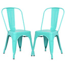 POLY & BARK EM-112-BLK-X4 Trattoria Side Chair in in Black (Set of 4)