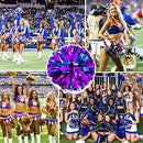 hatisan 4Pcs Large Cheerleader Pom Poms, Pom Poms Cheerleading Metallic Foil & Plastic Ring Pompoms Cheerleader, Cheerleading Poms Accessory Pompoms Cheer for Sports Team Spirit Cheering