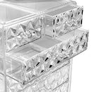 Sorbus Cosmetics Makeup and Jewelry Big Storage Display-Stylish Vanity, Bathroom Case, 4 Large, 2 Small Drawers, Clear