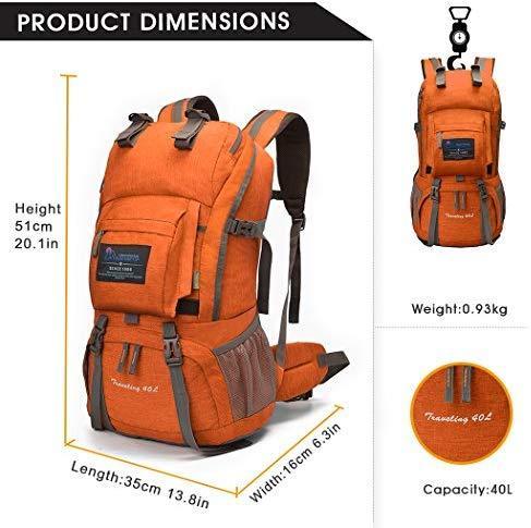 MOUNTAINTOP 40L Hiking Backpack for Outdoor Camping