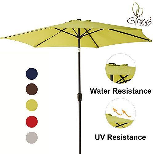 Grand Patio 10 FT Super Sturdy Aluminum Patio Umbrella, UV Protected Outdoor Umbrella, Green