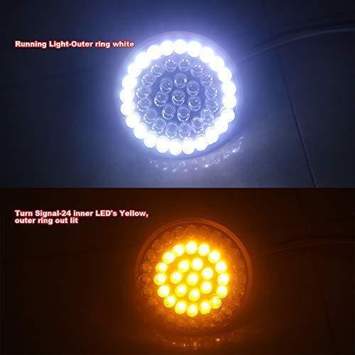 Motorcycle LED Light 2" 50mm Bullet Style LED Turn Signals Pannel For Motor bike Sporter Softail Touring (1157 base-1)