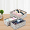 Homyfort Foldable Cloth Storage Box Closet Dresser Drawer Organizer Cube Basket Bins Containers Divider with Drawers for Underwear, Bras, Socks, Ties, Scarves, Set of 6, Grey